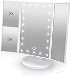 Luna24 simply great ideas... Beleuchteter Kosmetikspiegel/Schminkspiegel mit Beleuchtung 22 LED‘s, 1X/…