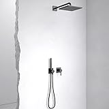 KEUCO IXMO Duschsystem 2 Verbraucher, schwarz, Komplett-Set mit IXMO Einhebelmischer, Kopf- und Handbrause,…