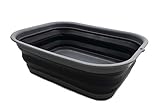 SAMMART 12L Collapsible Tub - Foldable Dish Tub - Portable Washing Basin - Space Saving Plastic Washtub…