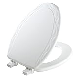 MAYFAIR 134ECA 000 Sculptured Ivy Toilet Seat will Never Loosen and Easily Remove, ELONGATED, Durable…