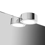 DEELUX LED Spiegelleuchte bad,2W Ø6.5CM 200lm IP44 Spiegellampe Warmweiß 3000k,Spiegel Beleuchtung Kann…
