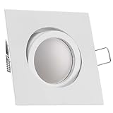 LEDANDO LED Einbaustrahler Set Weiß mit LED GU10 Markenstrahler 5W DIMMBAR - warmweiss - 110° Abstrahlwinkel…