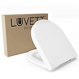 LUVETT® WC-Sitz inkl. 3 Edelstahl Montagelösungen & Absenkautomatik Softclose, Made in EU, antibakterielles…