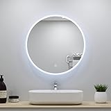Runder Badezimmerspiegel mit LED-Lichtern und Demister 600 mm Touch-Sensor Wandmontage Badezimmerspiegel…
