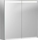 Keramag Geberit Option Spiegelschrank mit Beleuchtung, Zwei Türen, Breite 75 cm, 500205001