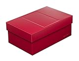 Infinity Boxes Metallbox + Deckel, Aufbewahrungsbox, klein, rot, lebensmittelecht, stapelbar, rechteckig, L18xB12xH7 cm