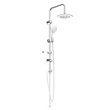 EISL Duschset DUSCHTRAUM Duschsäule mit großer Regendusche 200 x 200 mm und Handbrause, ideal zum Nachrüsten-Nutzung…