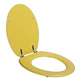 SENSEA - Toilettendeckel POP - Oval - Max 150 kg - MDF FSC - Gelb - Toilettendeckel - Klodeckel - WC…