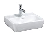 Laufen PRO A Handwaschbecken, 1 Hahnloch, mit Überlauf, 450x340, weiß, Farbe: Bahamabeige - H8119510181041