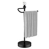 ROLABAM Schwerer Handtuchhalter (mit Kristallkugel), stehender Handtuchhalter, Gesamthöhe 40 cm, für…