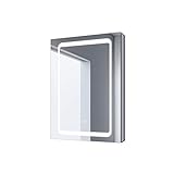 SONNI Spiegelschrank beschlagfrei mit Touch und Steckdose Spiegelschrank Bad 50 × 70cm LED Spiegelschrank…