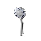 Silberfarbener Chrom-Duschkopf mit 3-Modus-Funktionsspray Anti-Kalk-Universal-Handheld-Badezimmer-Wassersparzubehör…