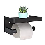 MEGAVOW Toilettenpapierhalter mit Ablage - Klopapierhalter Klorollenhalter Edelstahl Papier Halterung…