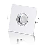 lambado® Premium LED Spots IP65 Flach für Badezimmer in Weiss - Moderne Deckenstrahler/Einbaustrahler…