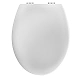 WOLTU Premium Toilettendeckel Mattweiß,WC Sitz mit Absenkautomatik Oval,Klodeckel Softclose,Quick-Release,einfache…