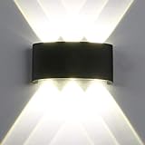 Yosoan LED-Wandleuchte Up&Down Wandleuchte Außenwandleuchte inkl. 6x 1W Natürliches Weiß Lichtstrahl…