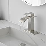 Bathfinesse Badezimmer-Waschbecken-Wasserhahn, Einhebel, Wasserfall, Edelstahl, WC, kommerzielle Badezimmer-Wasserhahn,…
