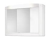 Jokey Spiegelschrank Swing mit LED Beleuchtung 76 cm breit, Kunststoff Spiegelschrank in Weiß
