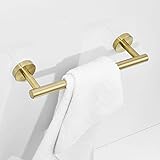 Gebürsteter Handtuchhalter aus Edelstahl mit goldenem Finish Bad-Handtuchhalter, 30 cm, Einzelwandmontage…
