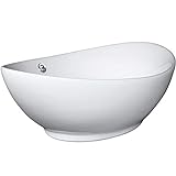 TecTake 800444 Keramik Waschbecken Handwaschbecken Aufsatzwaschbecken Eckwaschbecken | Weiß | -diverse Modelle- (Typ 4 Aufsatzwaschbecken | Nr. 402572)