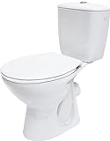 CERSANIT Stand WC mit Spülkasten Komplett | Toiletten mit Toilettensitz aus Polypropylen | System spülen…