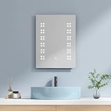 EMKE LED Badspiegel mit Beleuchtung 45x60cm Badezimmerspiegel mit Touchschalter, Einstellbare Helligkeit,…