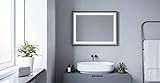 AQUABATOS® SAUTENS-Serie 80x60 cm LED Badspiegel Badezimmerspiegel mit Beleuchtung Dimmbare Touch Kaltweiß…