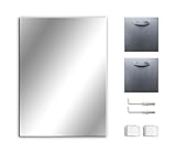 Ramix Spiegel, Rahmenloser, Spiegelfliese, Wandspiegel, Badspiegel, Zimmer, Größe: Breite 90 cm x Höhe 60 cm