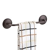 mDesign AFFIXX Peel-and-Stick Starker Selbstklebender Handtuchhalter für Küche oder Bad - 21,6 cm, Bronzefarben