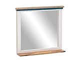 Woodkings® Bad Spiegel 70x70cm Perth Holz weiß und bunt Vintage rustikal Möbel Badmöbel Badezimmerspiegel