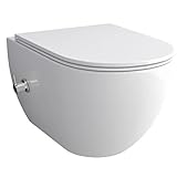 Alpenberger Bidet WC | Dusch WC Set | Hänge WC ohne Spülrand | Toilettendeckel mit Absenkautomatik |…