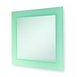 Blue Canyon Kosmetikspiegel, rund, quadratisch, mattiert, 40 x 40 cm, für Badezimmer, Kaminsims, Flur