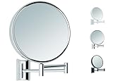 Libaro Kosmetikspiegel Imola 360° Schminkspiegel mit Wandmontage, Rasierspiegel doppelseitig mit Vergrößerung…