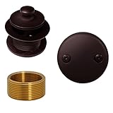 Westbrass Twist & Close Universal Tub Trim with 2-Hole Overlfow Faceplate, Oil Rubbed Bronze, D94K-12