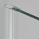 Duschdichtung für Glastüren 2 Meter I 200cm Duschtürdichtung 6mm 7mm 8mm Glas senkrecht I Wasserabweisprofil…