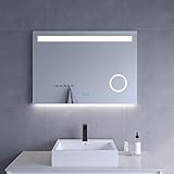 LED Badspiegel mit Beleuchtung Wandspiegel Badezimmerspiegel Bluetooth 100 x 70 cm Kosmetikspiegel Schminkspiegel…