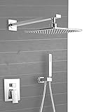 GOTOTOP Duschverlängerungsarm für Regenduschkopf Verstellbarer Wandduschkopf aus Edelstahl (1,2 × 0,7…