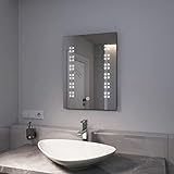 EMKE Badspiegel mit Beleuchtung 45x60cm LED Badezimmerspiegel mit Touchschalter, Einstellbare Helligkeit,…