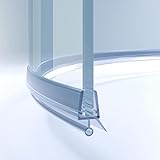 Duschdichtung gebogen Ersatzdichtung I 100cm Dusche Wasserabweisprofil I Duschtürdichtung Glasstärke…