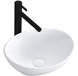 Rea Waschbecken Waschtisch Aufsatzwaschbecken Keramik Handwaschbecken Aufsatz Waschschale Mini Oval…