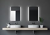 Talos Badspiegel mit Beleuchtung Chic - Badezimmerspiegel 50 x 70 cm - Badspiegel mit hinterleuchteten…