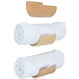 Gerollte Handtuchhalter 3 x Wandregale aus Holz für die Aufbewahrung von Handtüchern im Badezimmer.…