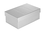 Wandler by Infinity Boxes Metallbox + Deckel, Aufbewahrungsbox, Silber, lebensmittelecht, stapelbar, rechteckig, L18xB12xH7 cm