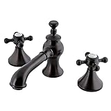 Kingston Brass KC7065BX Widespread Lavatory Faucet with Brass Pop-Up, Oil Rubbed Bronze