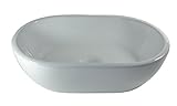 1x Keramikwaschbecken Aufsatzwaschbecken oval klein Aufsatz Waschbecken oval Keramik 45x29,5x12cm