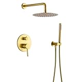 MR. TAP Luxus Duschsysteme Messing Dusche mit Rund 30cm über Duschkopf Regendusche Ventil für Wandmischer,…