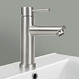 Mursche Wasserhahn Bad Waschtischarmatur Waschbecken - Armatur Edelstahl Gebürstet Mischbatterie Waschbeckenarmatur…