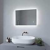 AQUABATOS 70x50cm Badspiegel mit Beleuchtung Badezimmerspiegel LED Lichtspiegel Wandspiegel Bad Spiegel…