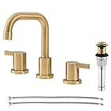 PARLOS Two-Handle Widespread Bathroom Faucet with Metal Pop-up Drain Assembly and cUPC Faucet Supply…