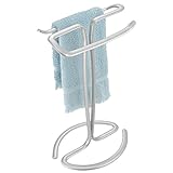 mDesign Handtuchhalter für den Waschtisch – frei stehender Handtuchständer für 2 kleine Gästehandtücher…